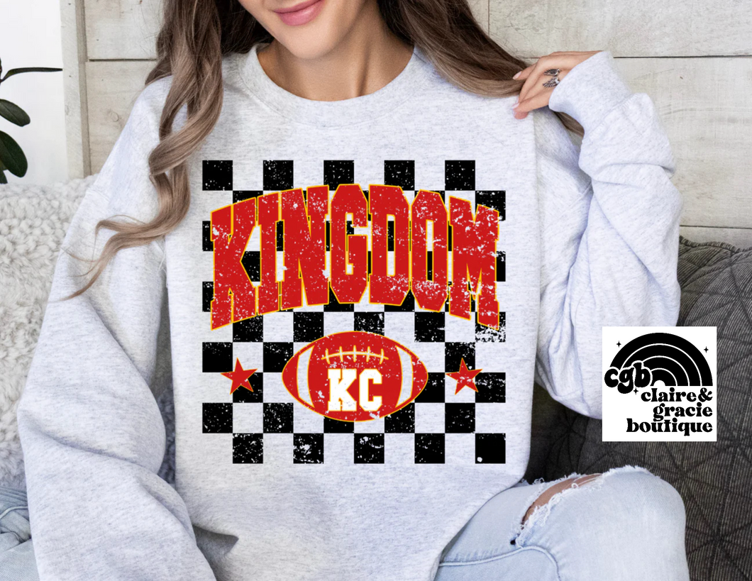Kansas City Checkered Sweatshirt| YOUTH ADULT
