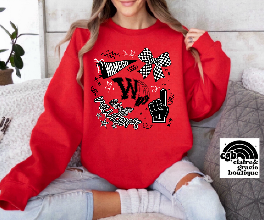 Wamego Raiders Checkered Tee or Sweatshirt |