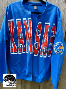 Kansas Split Sweatshirt Cardigan |