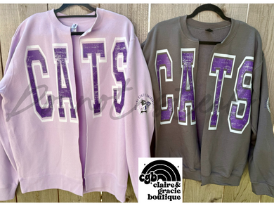 Cats Kansas State sleeve SPLIT CARDIGAN SWEATSHIRT | Kstate Wildcats