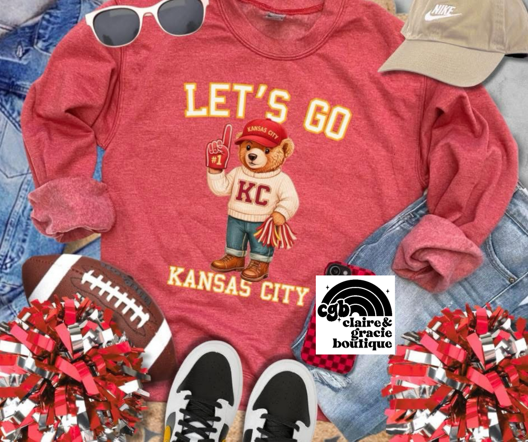 Let's Go Kansas City Bear Tee or Sweatshirt |