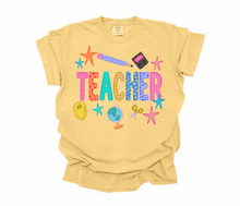 Teacher Doodle Tee or Sweatshirt | Pale Yellow