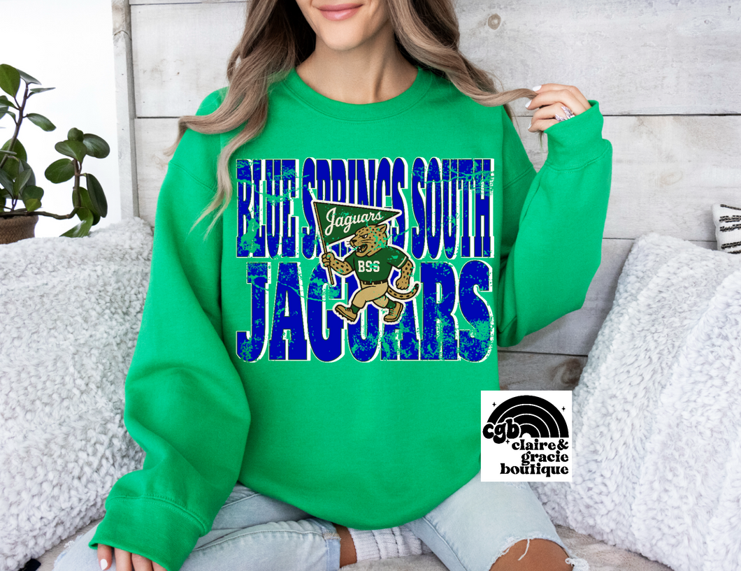 Blue Springs South Jaguars | Vintage Cartoon Custom