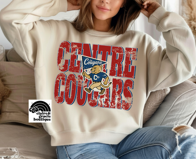 Centre Cougars Cartoon | Custom| Ivory