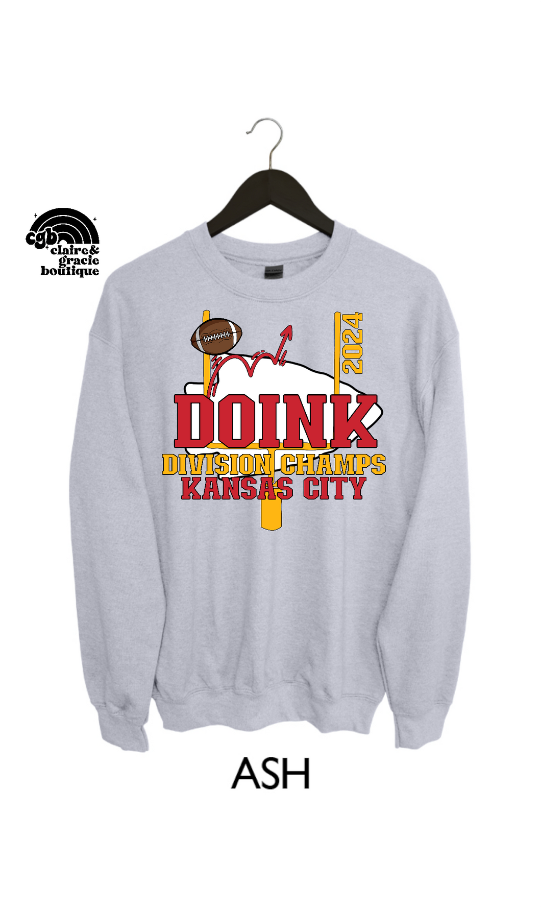 KC DOINK Division Champs Sweatshirt | Kansas City | ash SWEATSHIRT | 2024 |