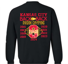 KC Division Champs Sweatshirt | Kansas City | black SWEATSHIRT | 2024 | front back