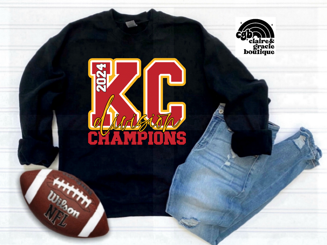 KC Division Champs Sweatshirt | Kansas City | black SWEATSHIRT | 2024