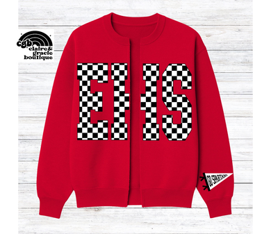EHS Spartans Split Cardigan Sweatshirt |