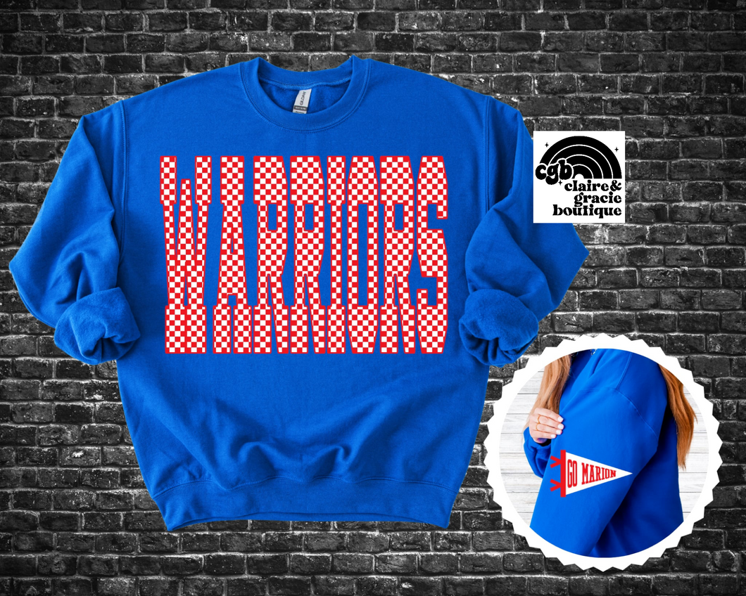 Marion Warriors Split Cardigan Sweatshirt |