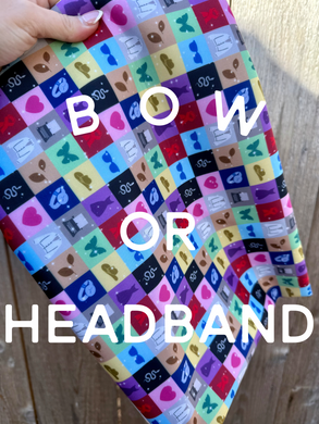 Taylor ERAS Colorful Block | BOW OR HEADBAND