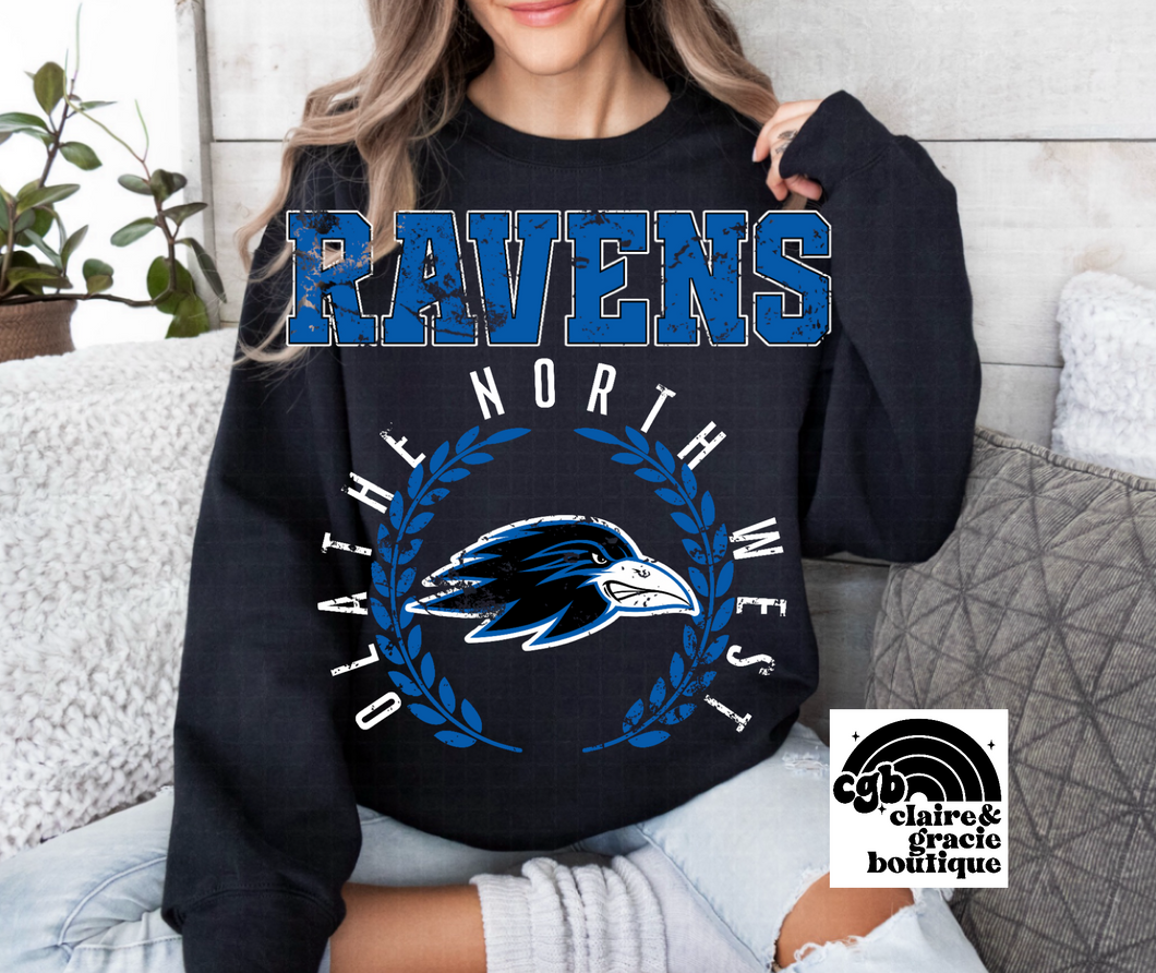 Olathe Northwest Ravens Crest Sweatshirt |