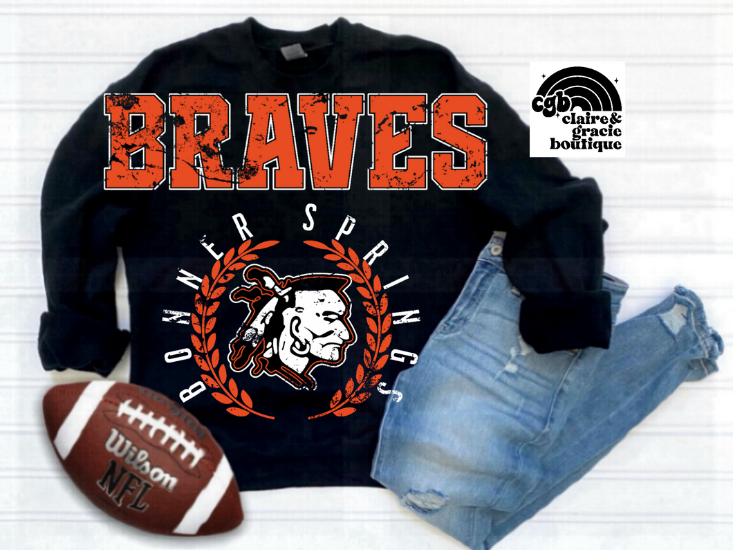 Bonner Springs Braves Crest Sweatshirt |