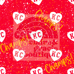 Choose your style | Bow Headband or Scrunchie | KC Champions RED