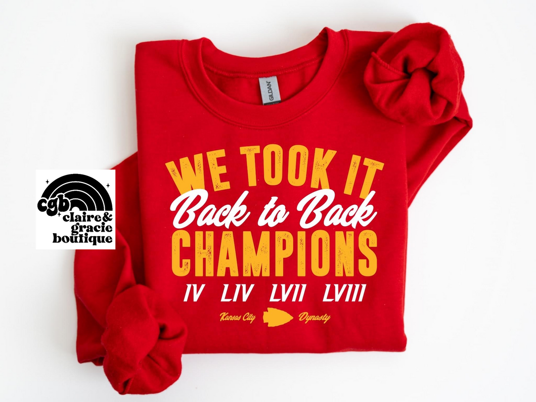 We took it Back to Back RED | Choose your style | toddler youth adult | PRE-ORDER