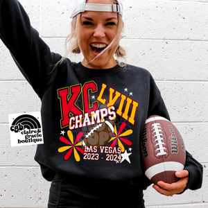KC Champs daisy BLACK | Back to Back | Choose your style | toddler youth adult | PRE-ORDER