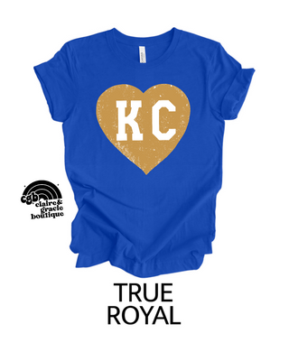 KC Heart Gold | Choose your style | Adult Kids
