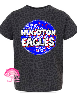 Hugoton Eagles Black Leopard Tee |