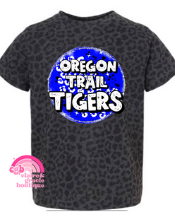 Oregon Trail Tigers Black Leopard Tee |