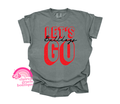 Let's Go Bulldogs | RED | School Spirit Tee