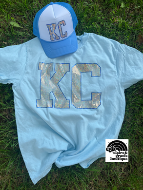 KC Royals bling tee | Baby Blue