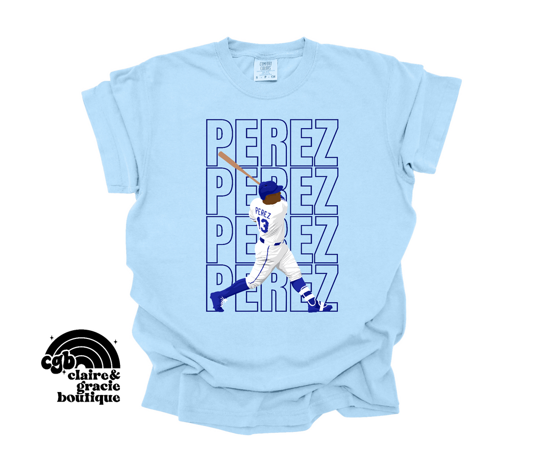 Perez Tee Baby Blue | Youth Adult Sizes