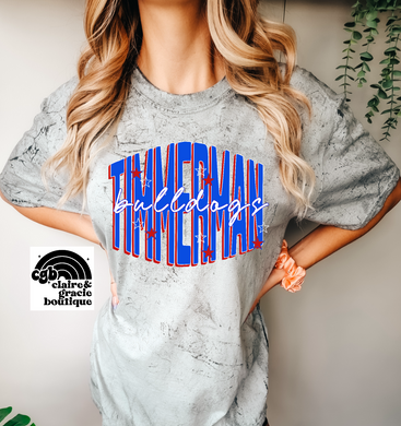 Timmerman Bulldogs Comfort Colors | Custom School