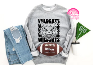 Wildcats Repeat School Mascot | Choose your color | School Spirit