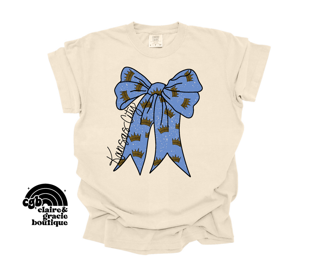 KC Royals Coquette Bow Tee | Ivory