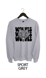 Wolves Repeat School Mascot | Choose your color | School Spirit