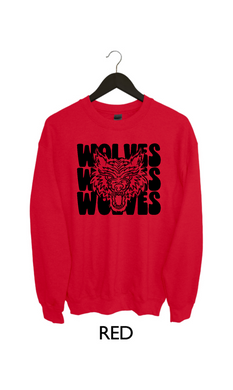 Wolves Repeat School Mascot | Choose your color | School Spirit