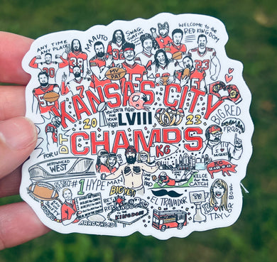 KC Kansas City Champs Collage | Sticker