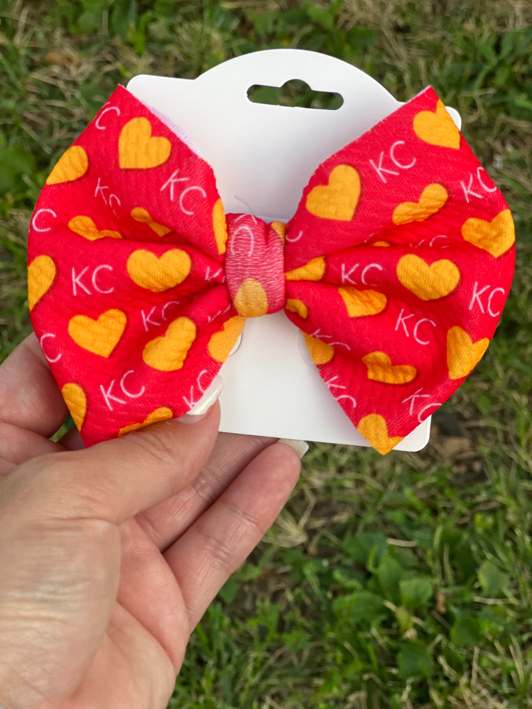 KC Heart Bow Red