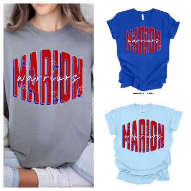 Marion Warriors Custom School Star Tee