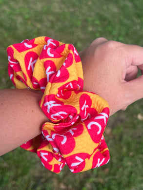 KC Yellow Heart Oversized Scrunchies |