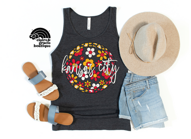 Kansas City Daisy Leopard Circle Tank or Tee | NEW 2024