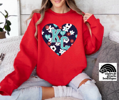 KC Current Daisy Red Tee or Sweatshirt