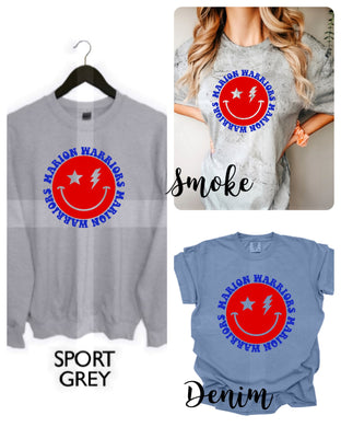 Marion Warriors Big Smiley Custom | choose your style |