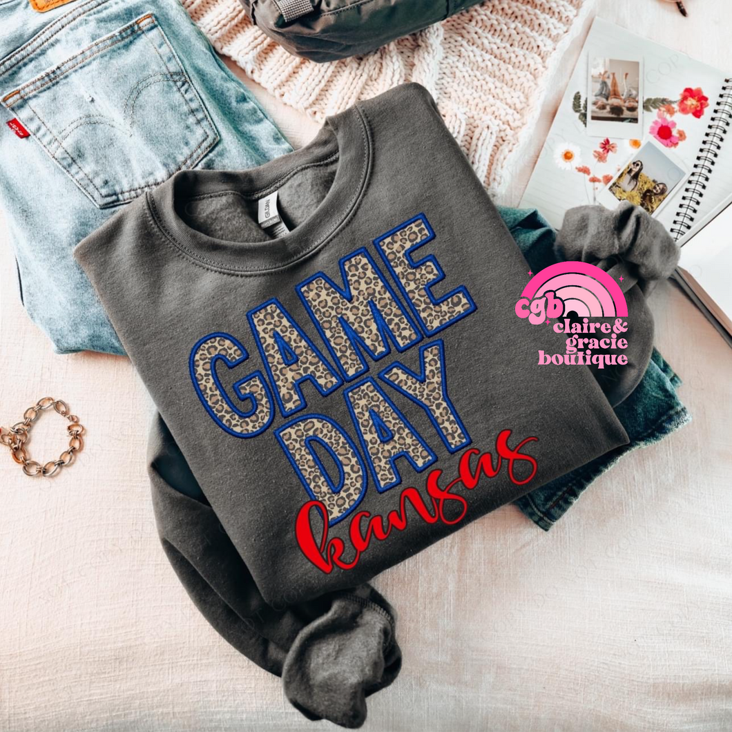 Game Day KANSAS | Blue Red Leopard