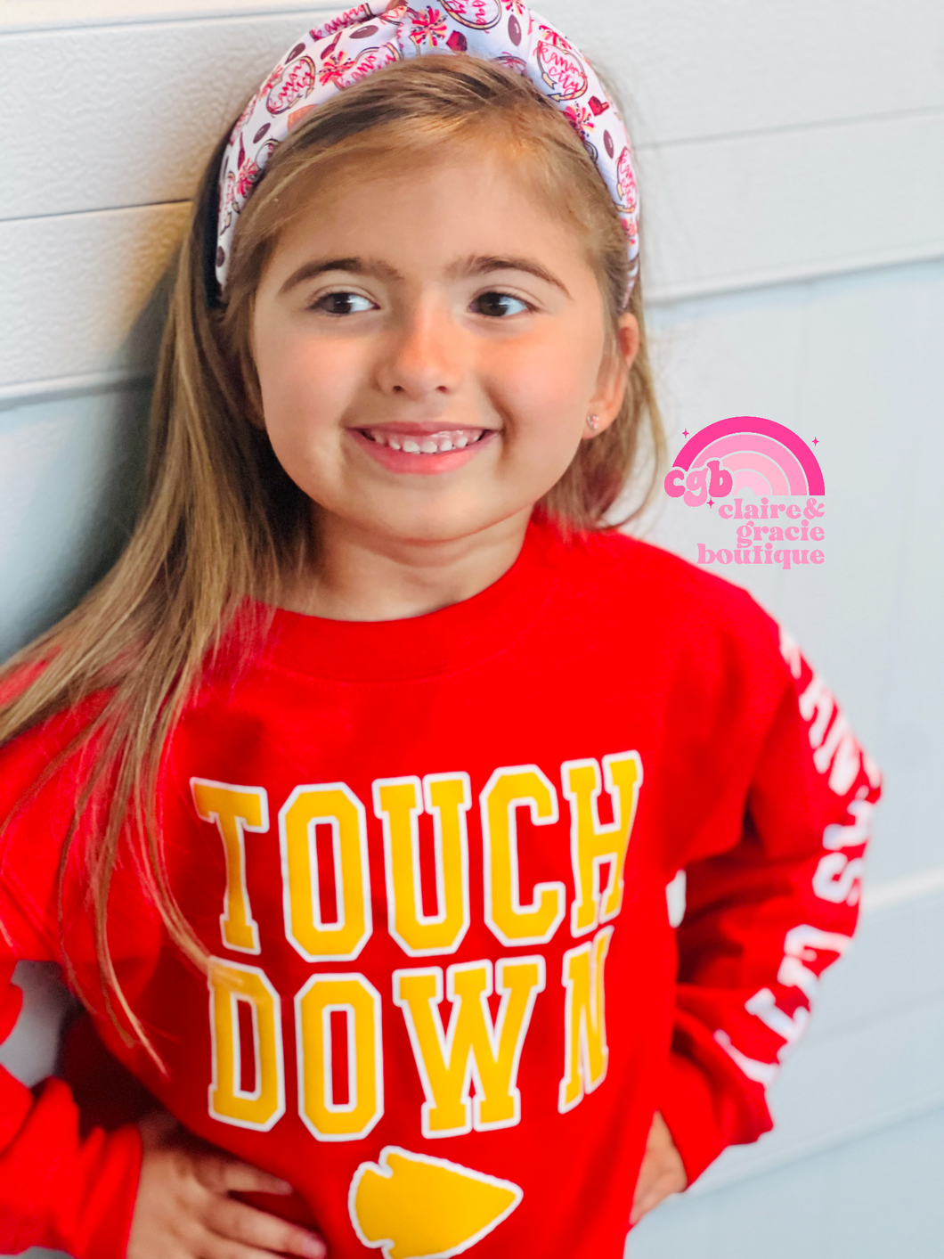 TOUCH DOWN | Toddler Youth Adult Sweatshirt | Puff
