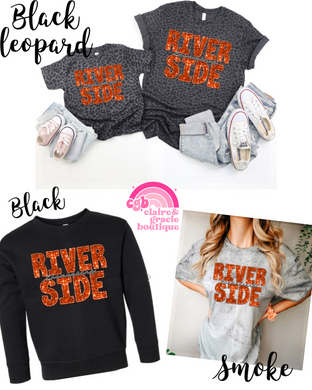 Riverside Elementary Tigers | Faux Sequin | School Spirit