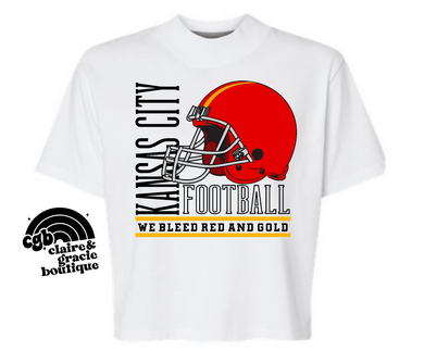 Kansas City We Bleed Red and Gold | Boxy Tee or Regular Length