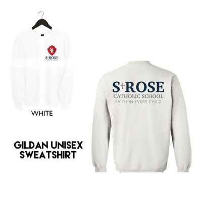 S Rose Catholic School White Sweatshirt | Adult Youth Toddler Sizes