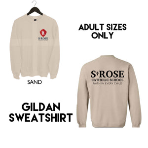 S Rose Catholic School Sand Sweatshirt | Adult
