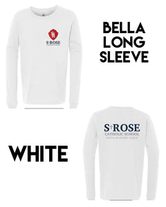 S Rose Catholic School | Bella Long Sleeve Tee | White
