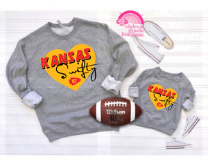 Kansas Swifty | Kansas City Tee Long Sleeve or Sweatshirt | Toddler Youth Adult