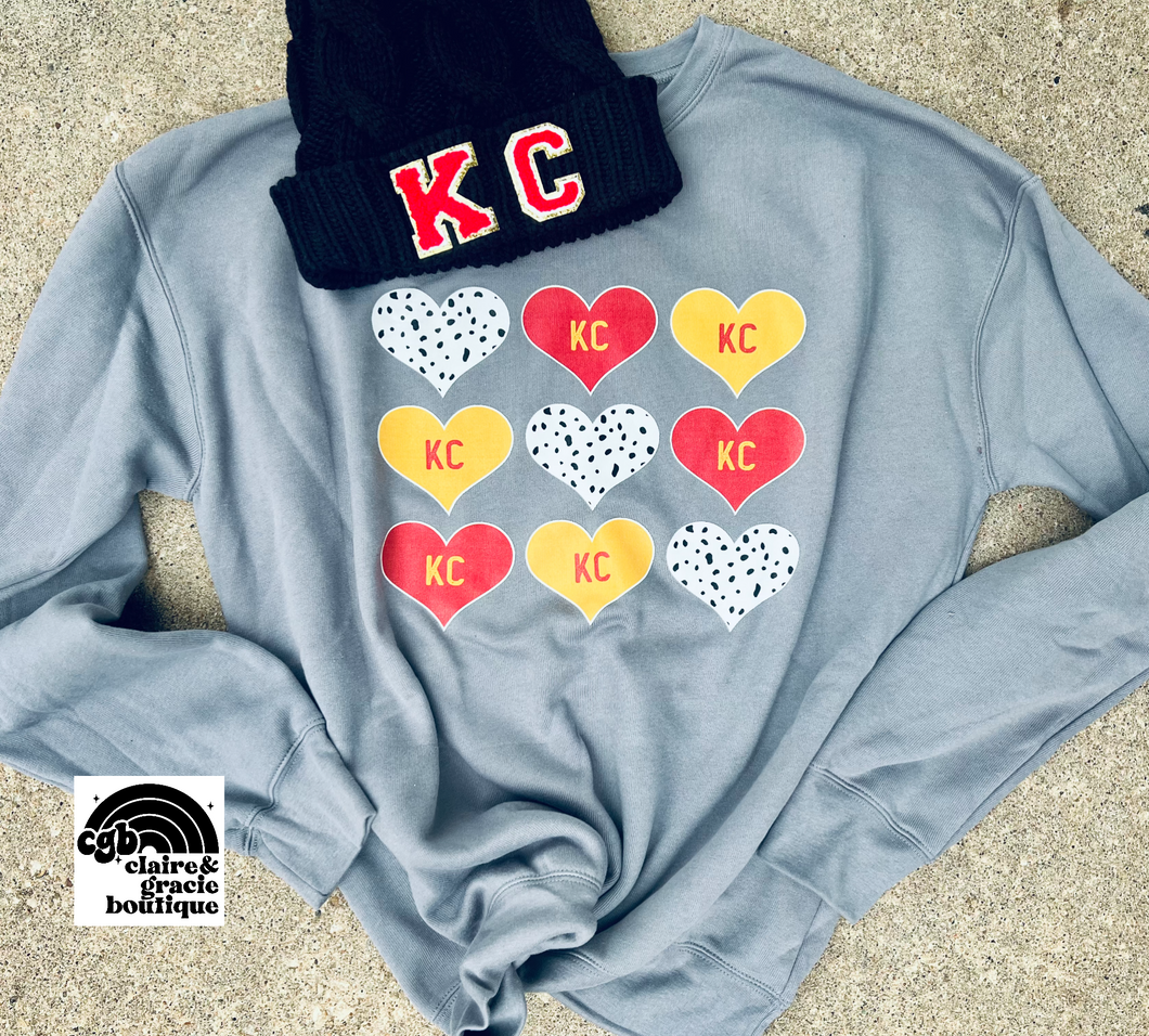 Dalmatian Hearts KC Long Sleeve or Sweatshirt |