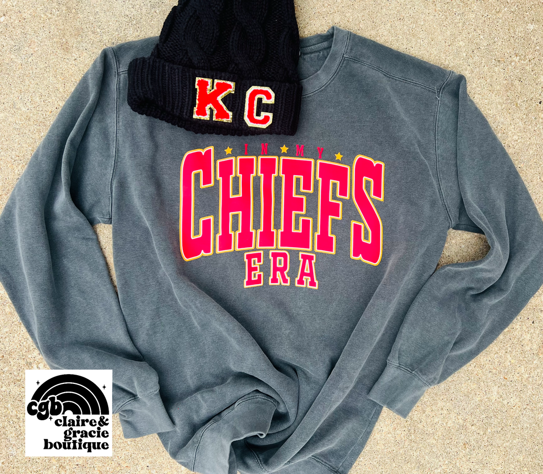 In My Chiefs ERA  Comfort Colors Sweatshirt – Claire and Gracie Boutique