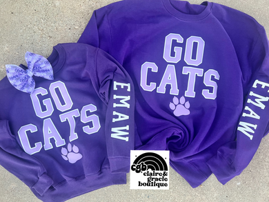 Go Cats Sweatshirt | Youth Adult Sizes | Wildcats