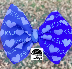 Kansas State Hearts Bow | Purple | Wildcats