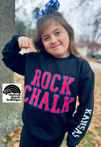 Rock Chalk Puff Sweatshirt | Toddler Youth Adult